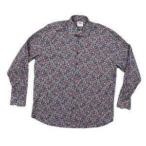 Dan Roma 2XL Cotton Shirt Multicolor Long Sleeve Made in Italy Floral